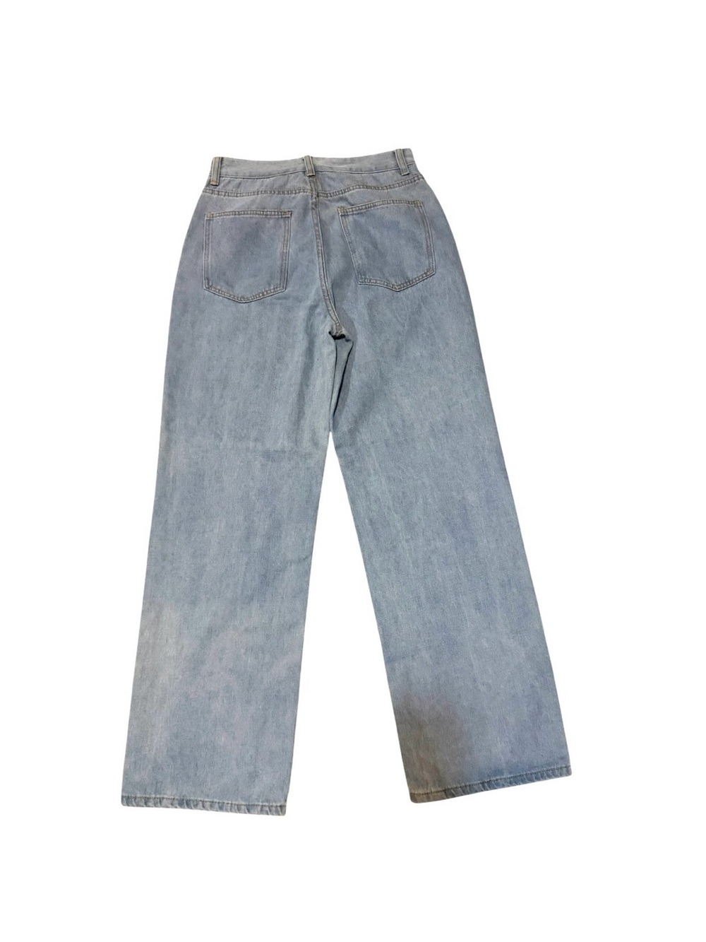 High-Rise Wide-Leg Women's Jeans - Light Blue - Picture 8 of 9